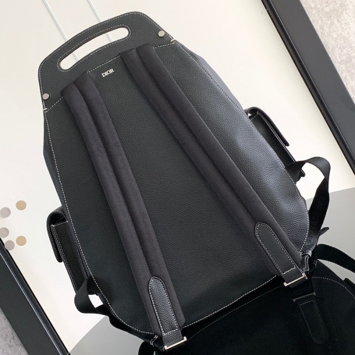 D*or maxi gallop backpack black grained calfskin