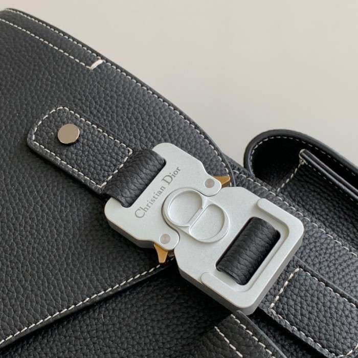 D*or maxi gallop backpack black grained calfskin