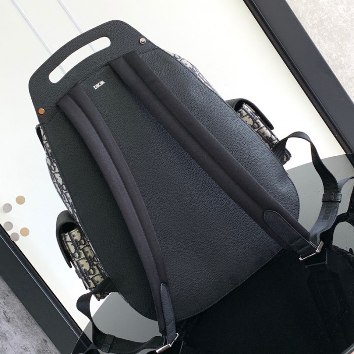 D*or maxi gallop backpack beige and black D*or oblique jacquard