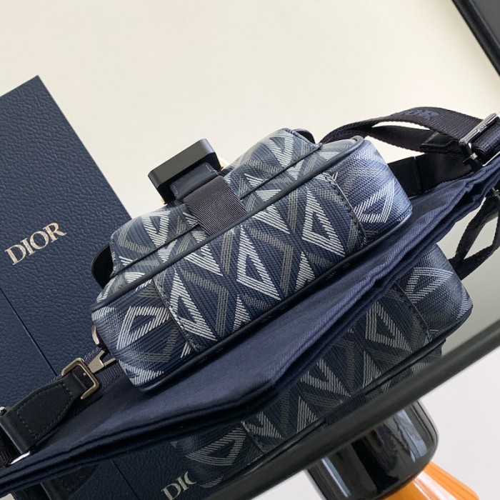 D*or mini D*or hit the road bag navy blue cd diamond canvas