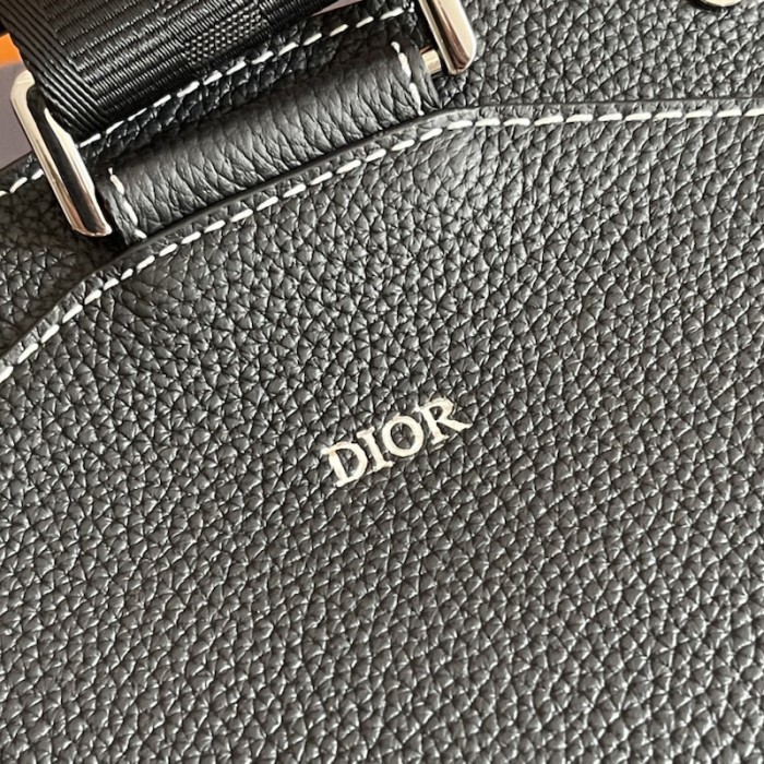 D*or mini gallop sling bag black grained calfskin