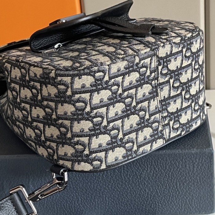 D*or mini gallop sling bag beige and black D*or oblique jacquard