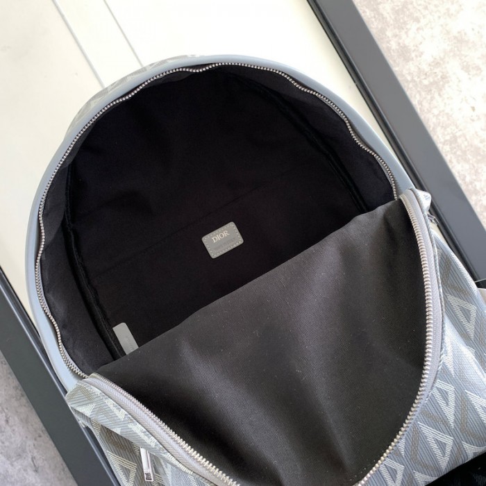 D*or rider backpack D*or gray cd diamond canvas and smooth calfskin