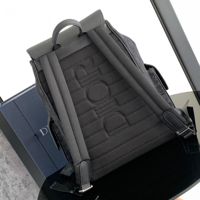 D*or saddle backpack black D*or oblique jacquard