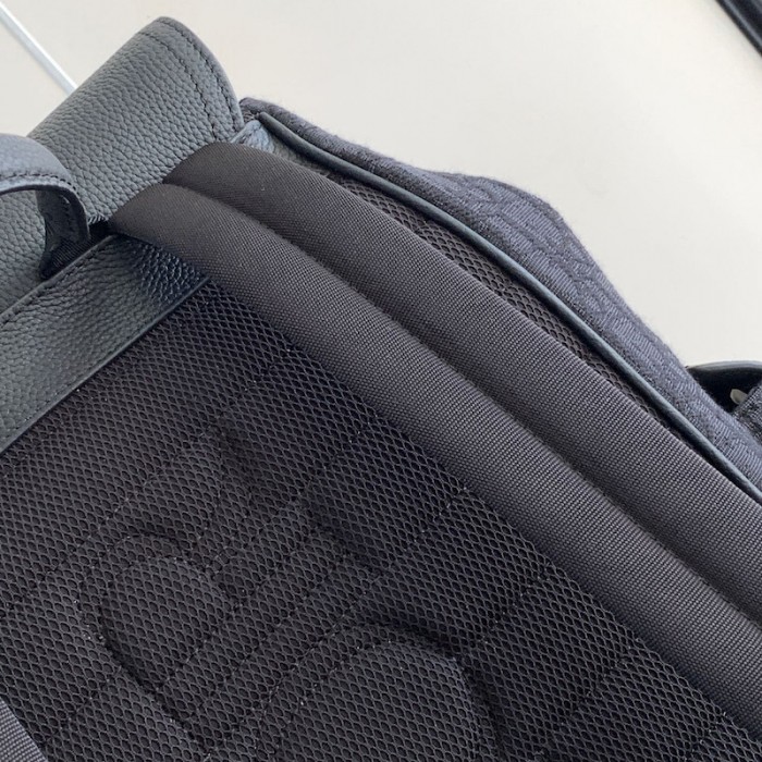 D*or saddle backpack black D*or oblique jacquard