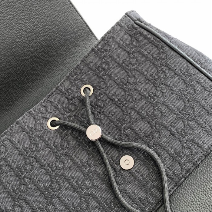 D*or saddle backpack black D*or oblique jacquard