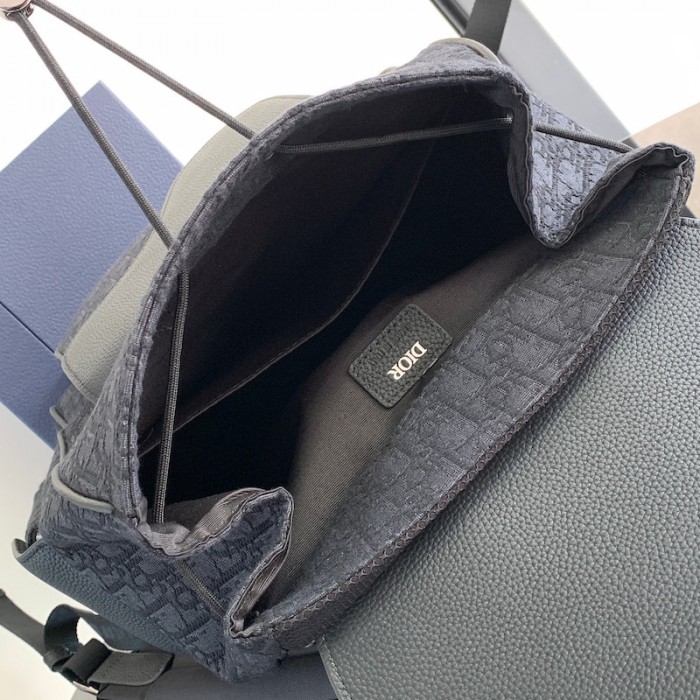 D*or saddle backpack black D*or oblique jacquard