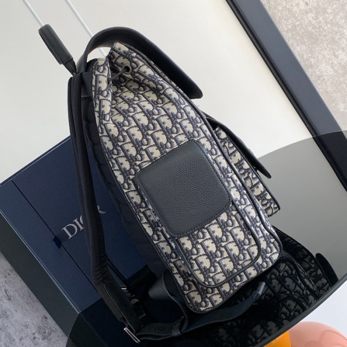 D*or saddle backpack beige and black D*or oblique jacquard