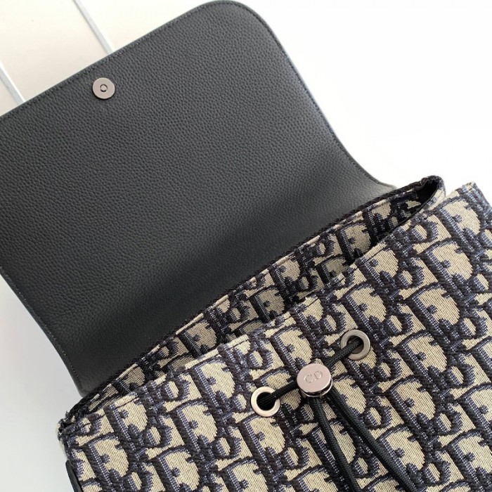 D*or saddle backpack beige and black D*or oblique jacquard