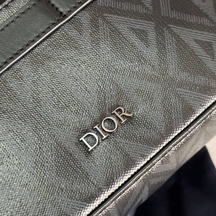 D*or safari bag with strap D*or black cd diamond canvas