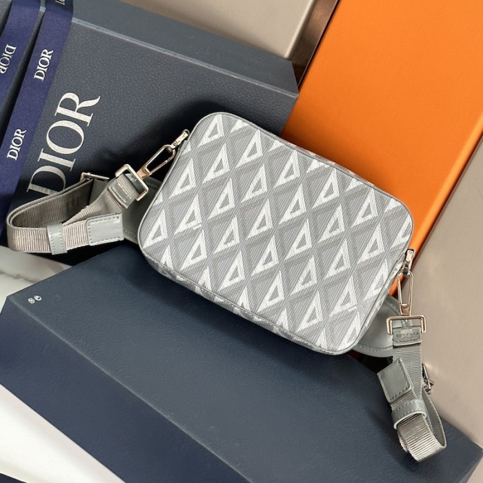 D*or safari bag with strap D*or gray cd diamond canvas