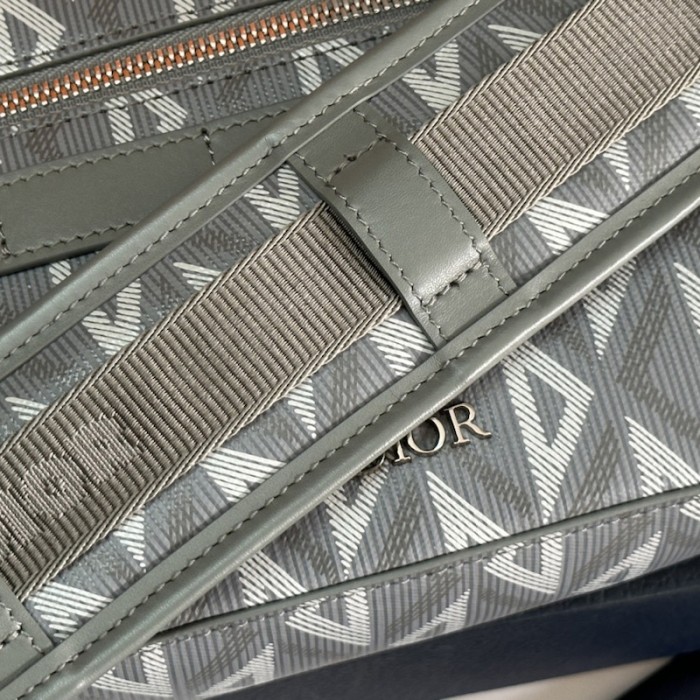 D*or safari bag with strap D*or gray cd diamond canvas