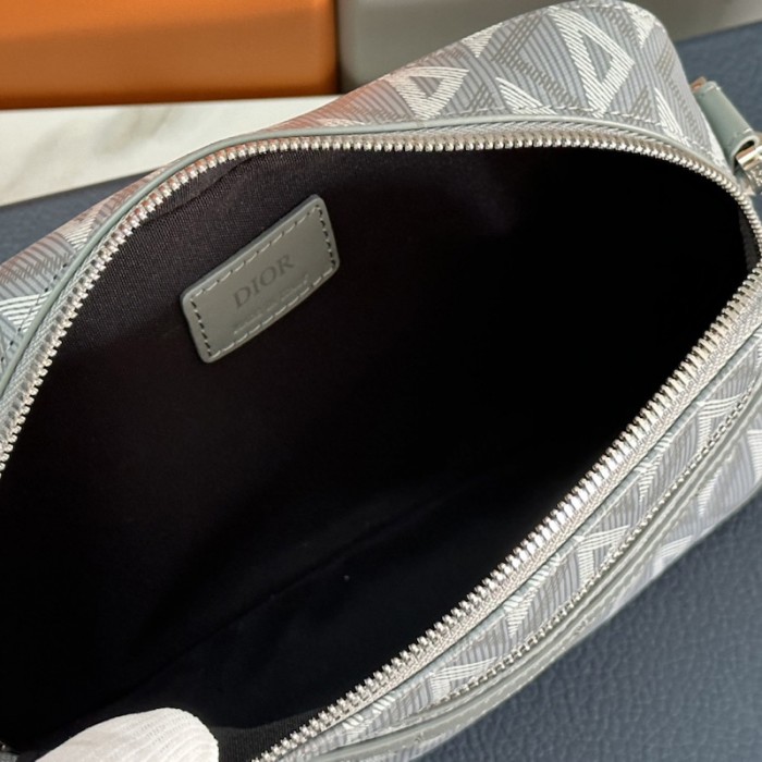 D*or safari bag with strap D*or gray cd diamond canvas
