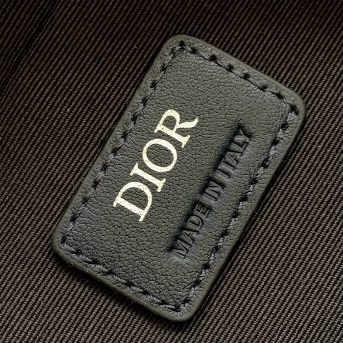 D*or safari bag with strap navy blue cd diamond canvas