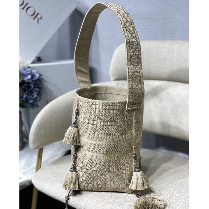 D*or d-bubble bucket bag beige oblique