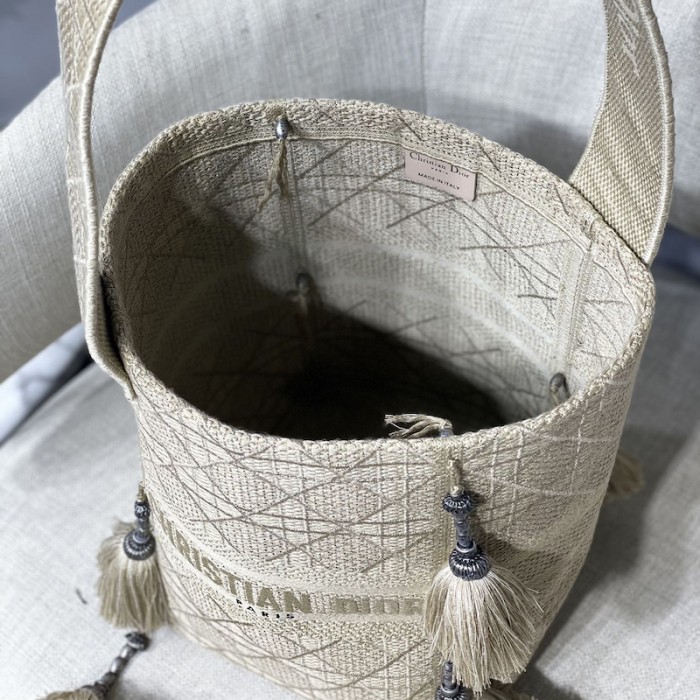 D*or d-bubble bucket bag beige oblique