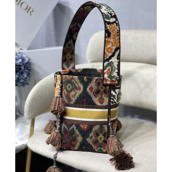 D*or d-bubble bucket bag orange maple leaf
