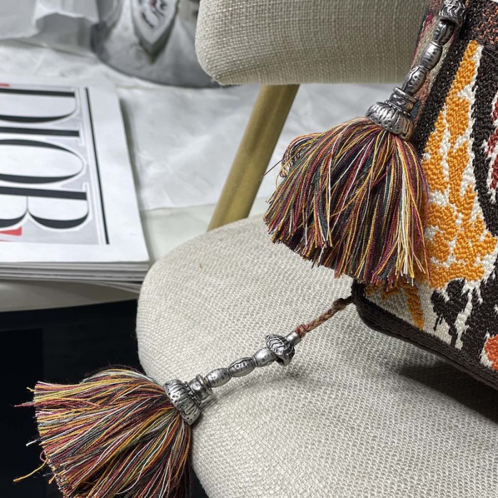 D*or d-bubble bucket bag orange maple leaf