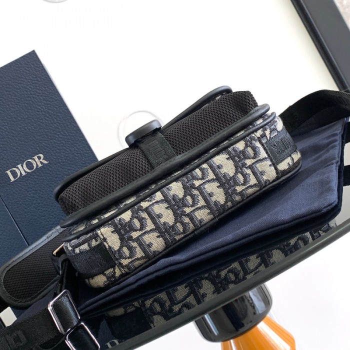 D*or 8 mini bag with strap beige and black D*or oblique jacquard