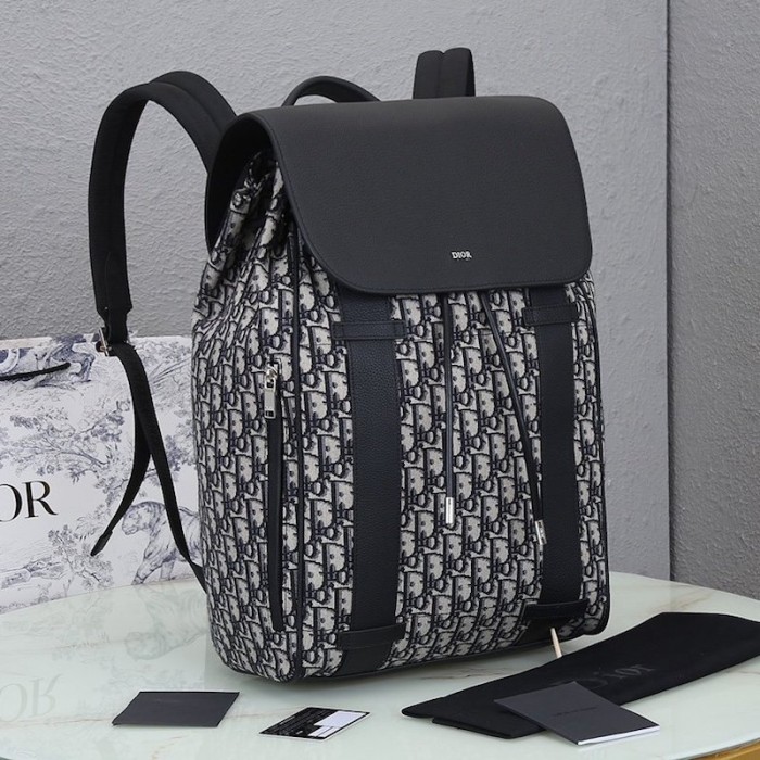 D*or and black D*or oblique jacquard backpack