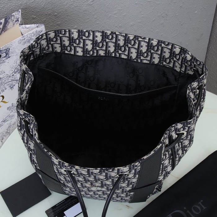 D*or and black D*or oblique jacquard backpack