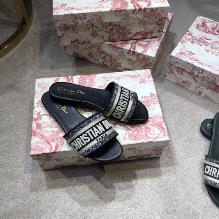 D*or dway slide embroidered cotton black