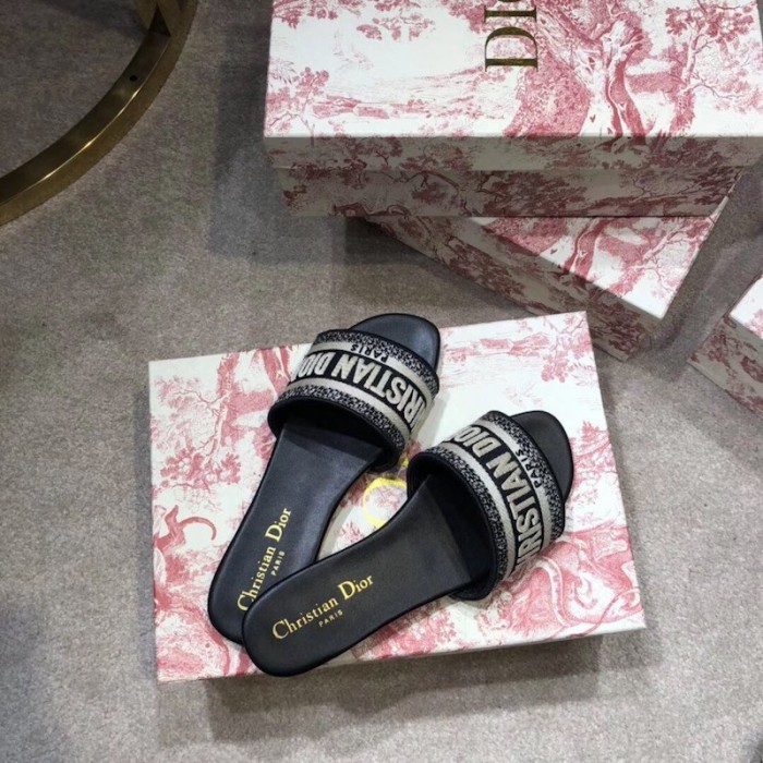 D*or dway slide embroidered cotton black