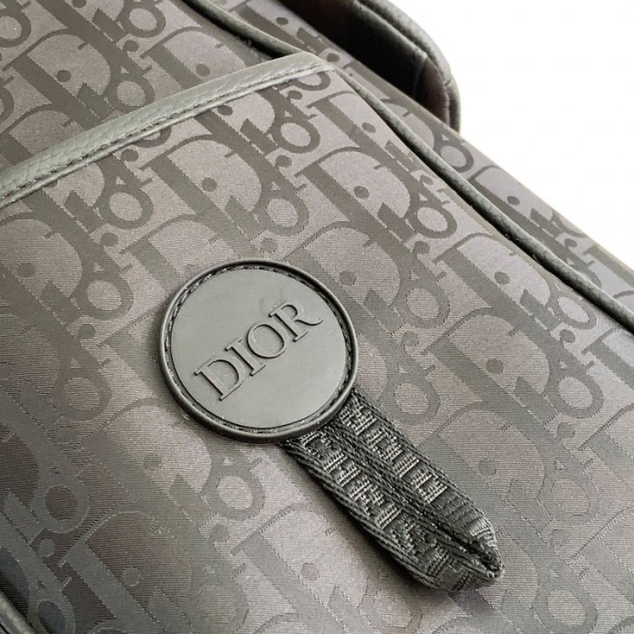 D*or explorer tote bag black D*or oblique mirage technical fabric