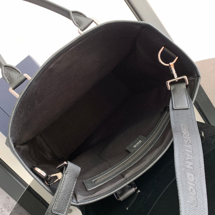 D*or explorer tote bag black D*or oblique mirage technical fabric