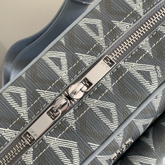 D*or hit the road messenger bag gray cd diamond canvas