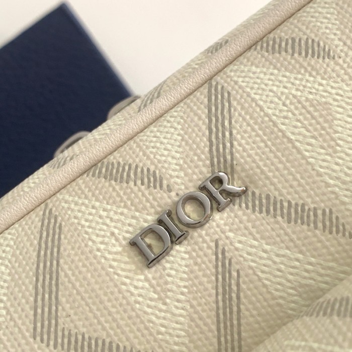 D*or hit the road messenger bag white cd diamond canvas