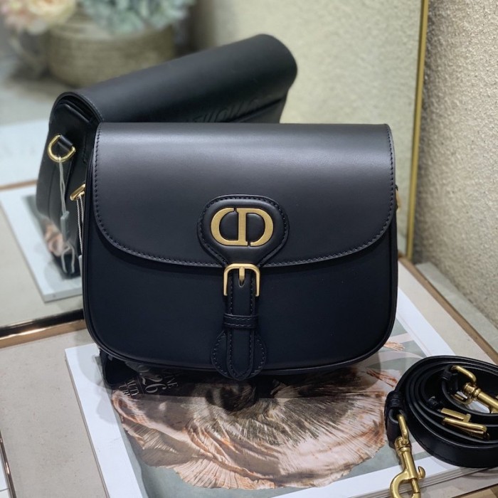 D*or medium bobby bag box calfskin black
