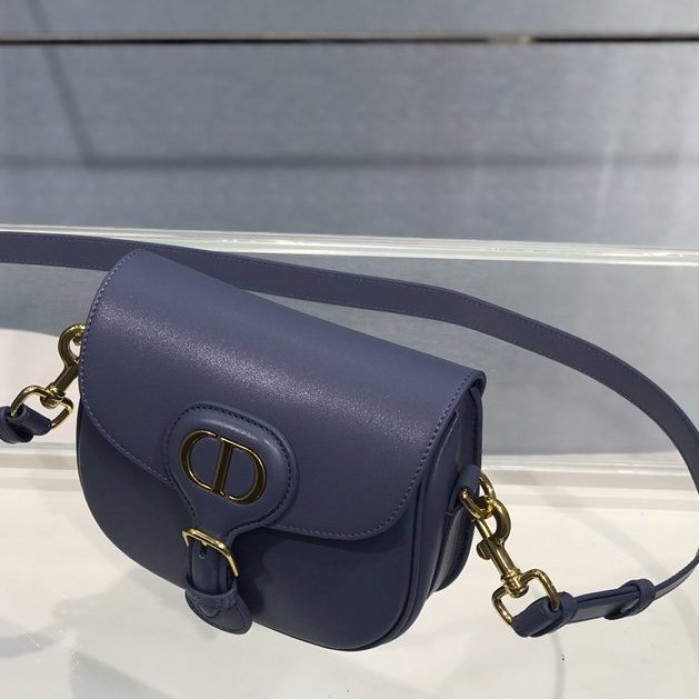 D*or medium bobby bag box calfskin blue