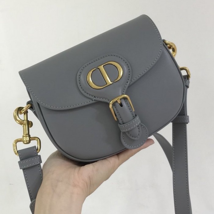 D*or medium bobby bag box calfskin gray