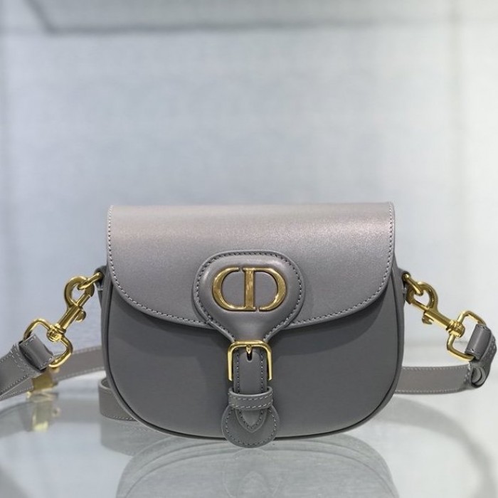 D*or medium bobby bag box calfskin gray