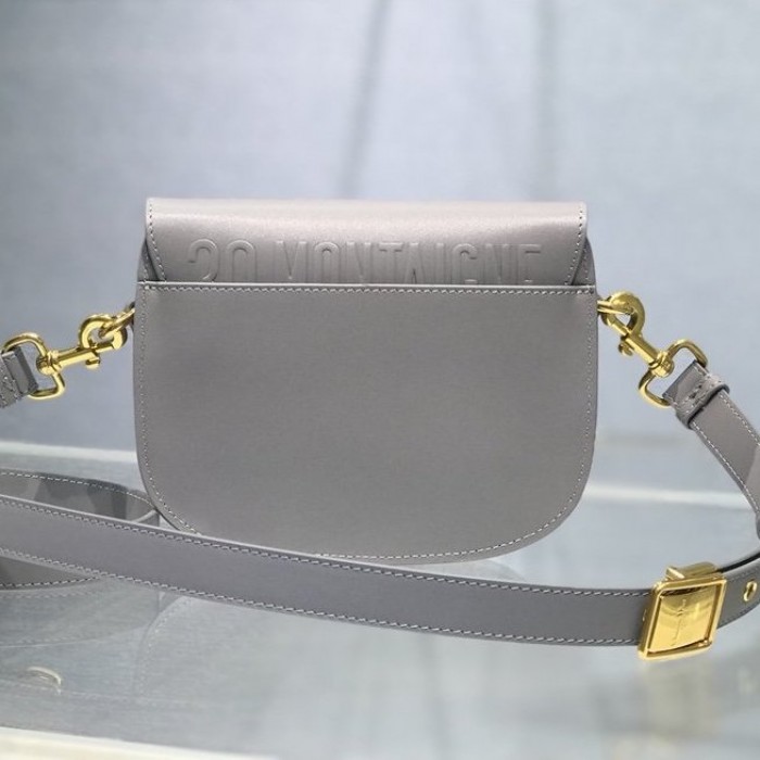 D*or medium bobby bag box calfskin gray