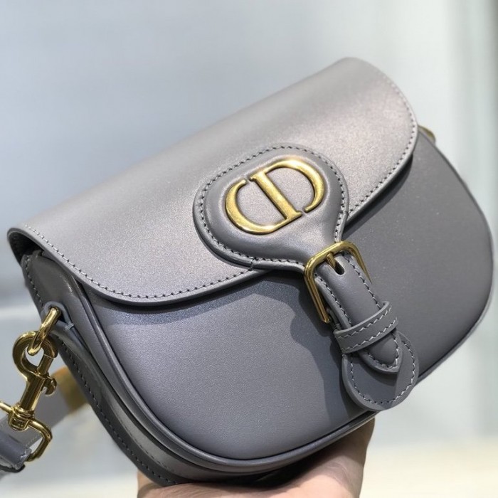 D*or medium bobby bag box calfskin gray