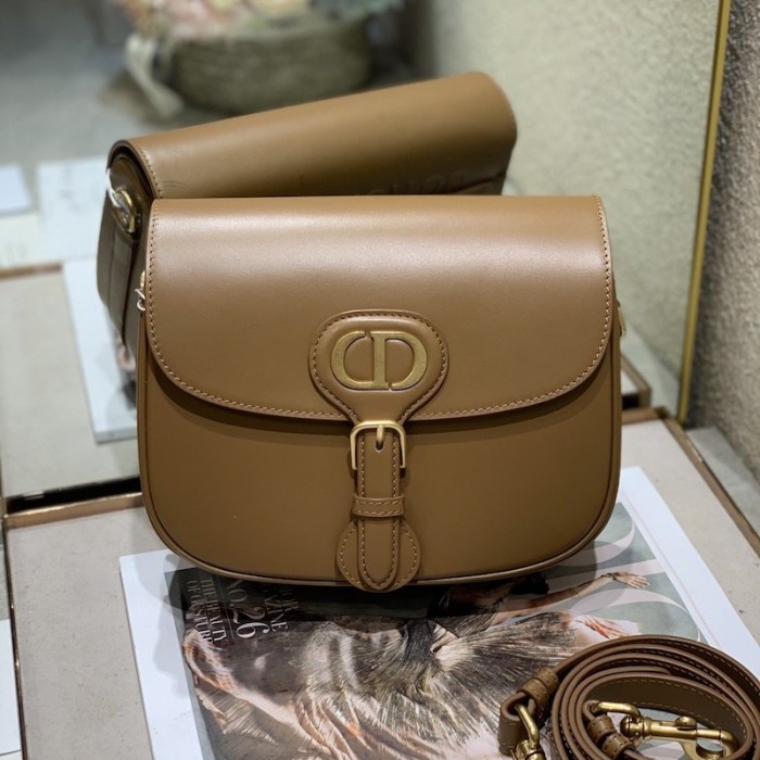 D*or medium bobby bag box calfskin tan