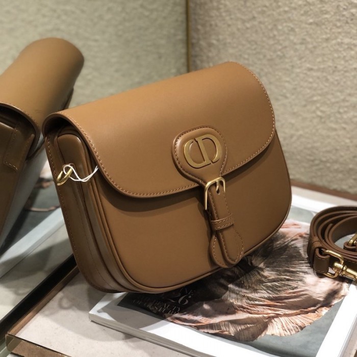 D*or medium bobby bag box calfskin tan