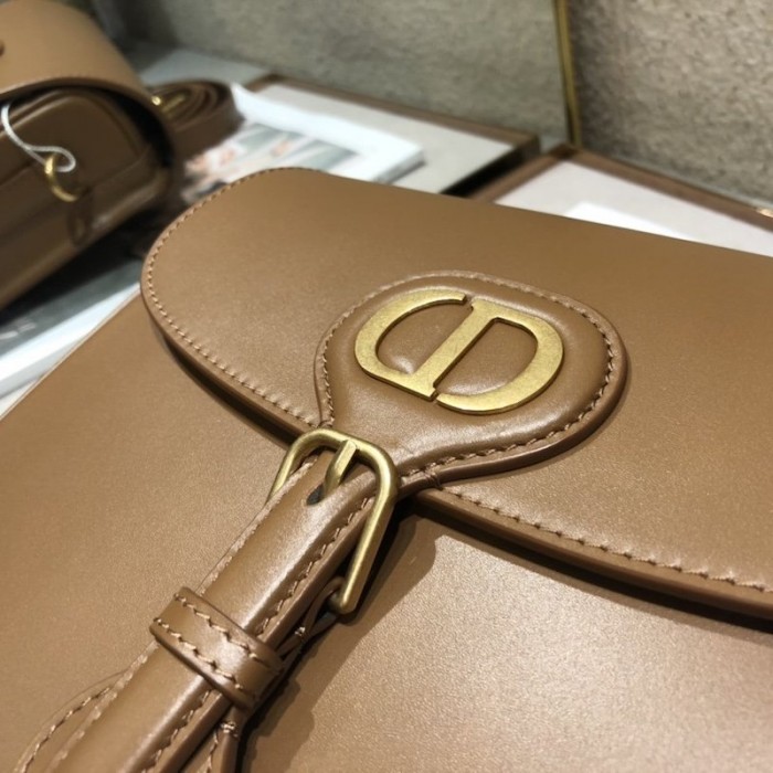 D*or medium bobby bag box calfskin tan