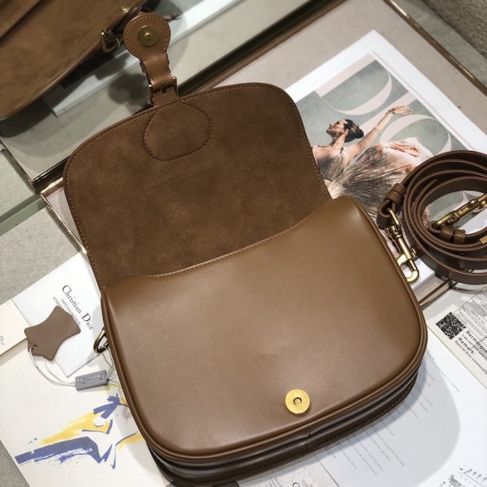 D*or medium bobby bag box calfskin tan