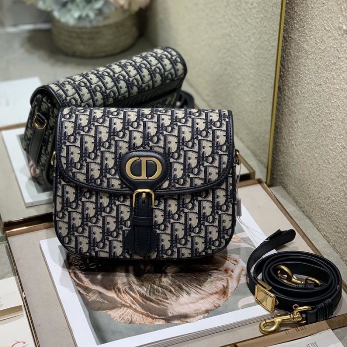 D*or medium bobby bag oblique navy