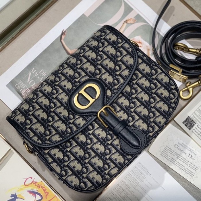 D*or medium bobby bag oblique navy