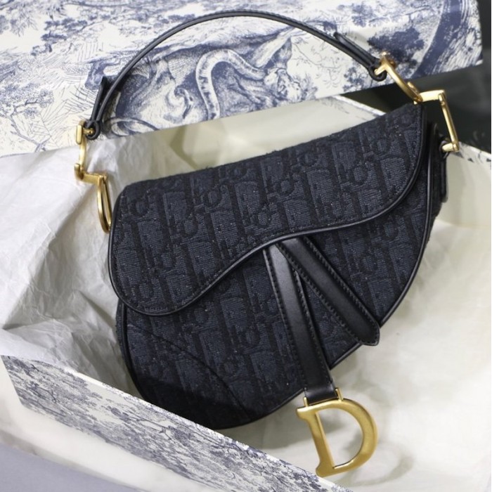D*or oblique saddle bag black