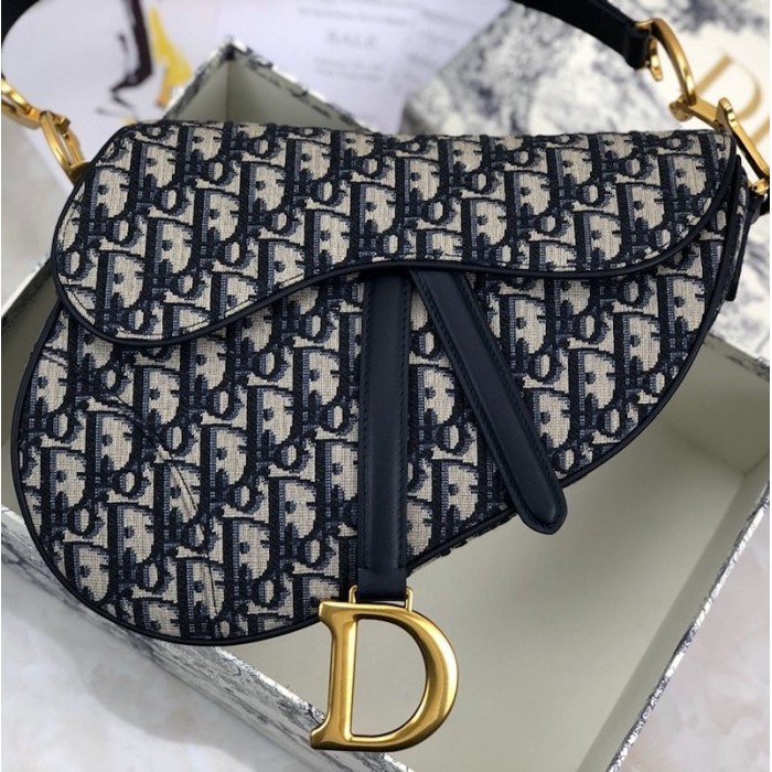D*or oblique saddle bag blue