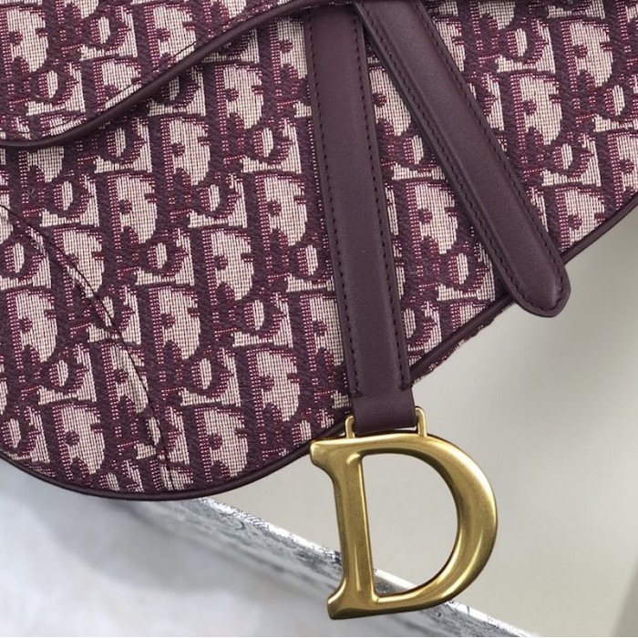 D*or oblique saddle bag burgundy