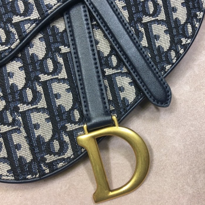 D*or oblique saddle belt bag blue