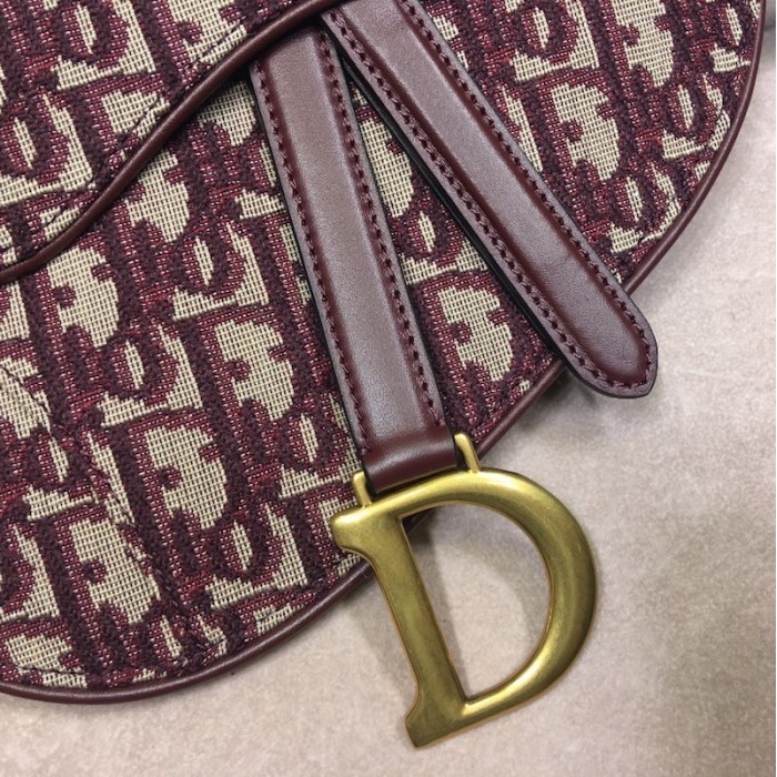 D*or oblique saddle belt bag red