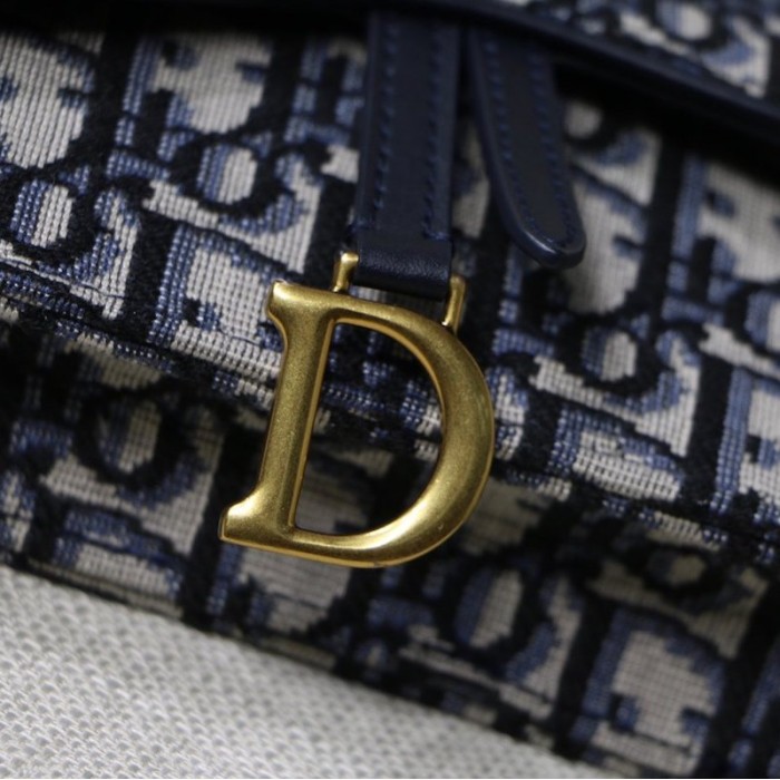 new D*or oblique saddle belt bag blue