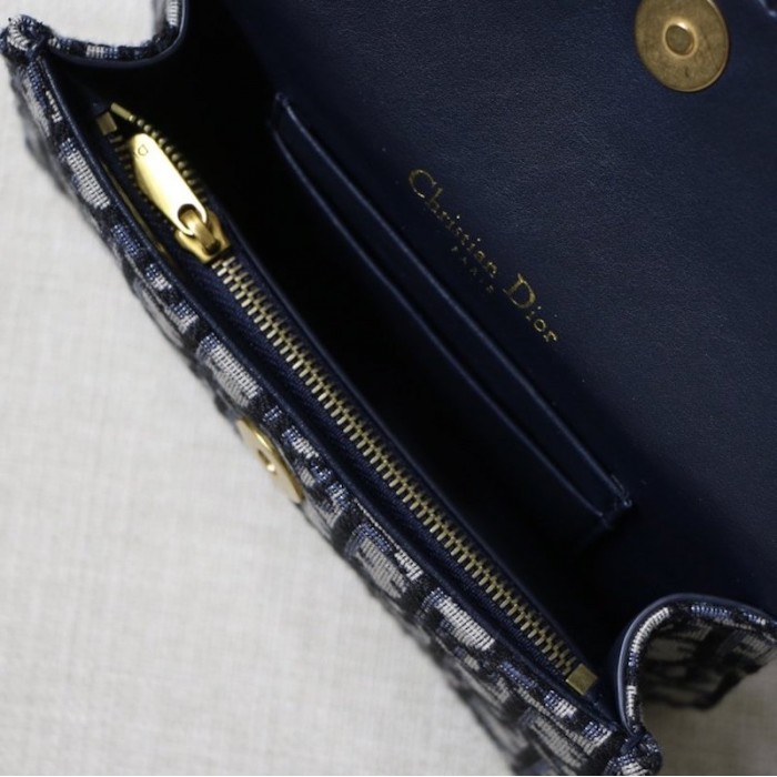 new D*or oblique saddle belt bag blue